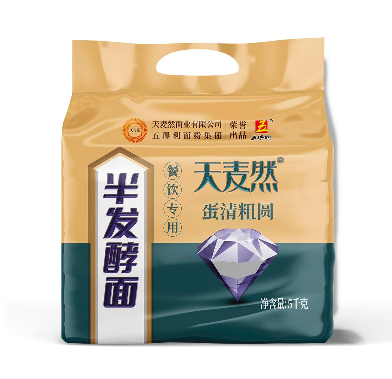 五得利蛋清粗圆2.5面条